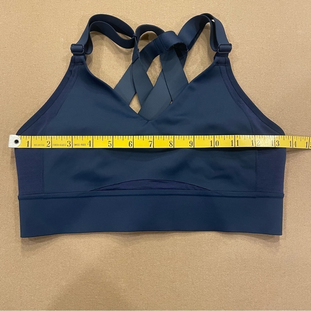 Brooks Drive Interlace Run Bra Navy Blue Size 32C/D - Picture 8 of 9